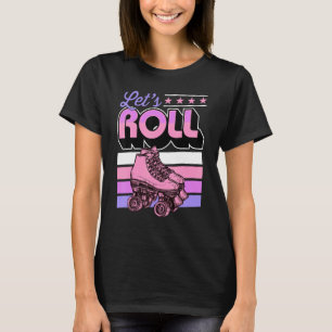 Let's Roll Retro Vintage Style 70s 80s Roller Ska T-Shirt