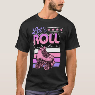 Let's Roll Retro Vintage Style 70s 80s Roller Ska T-Shirt