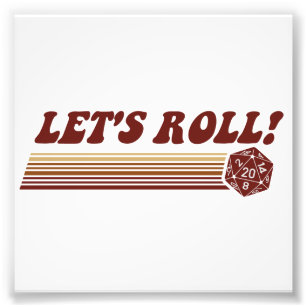Let's Roll Roleplaying Game Dice Photo Print