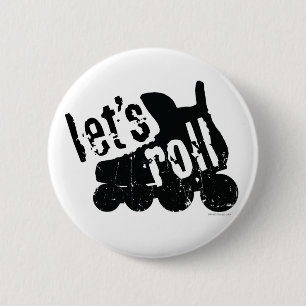 Let's Roll (Roller Hockey) 6 Cm Round Badge