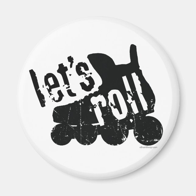 Let's Roll (Roller Hockey) Magnet (Front)