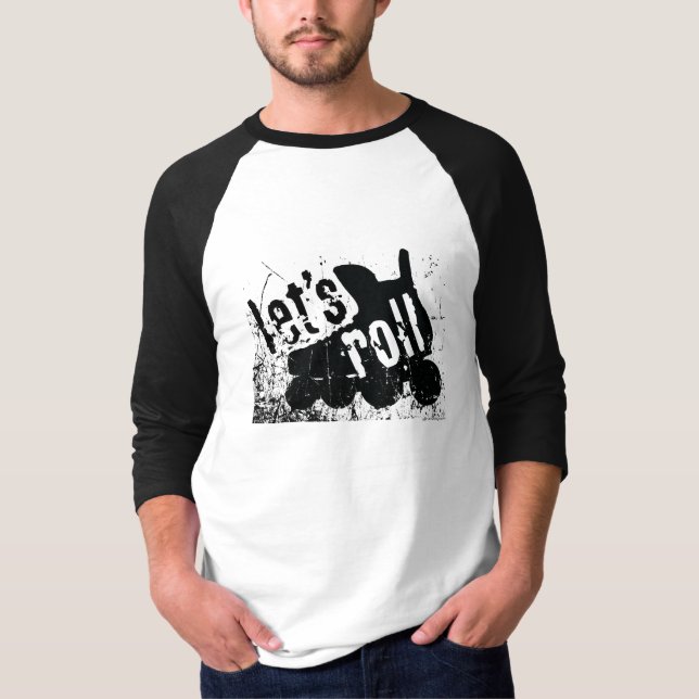 Let's Roll (Roller Hockey) T-Shirt (Front)