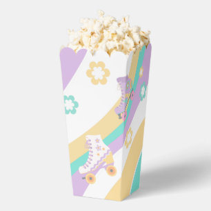 Lets Roll Roller Skate Retro Girl Birthday Pastel Favour Box