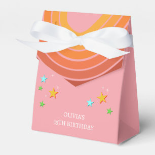 Let's roll roller skate retro rainbow favour box