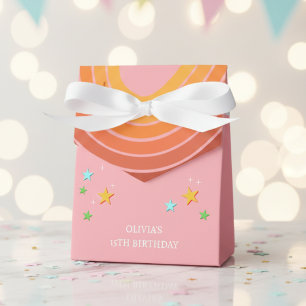 Let's roll roller skate retro rainbow favour box