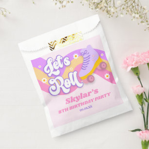 Let's Roll Roller Skate Skating Birthday Party Favour Bags