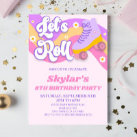 Let's Roll Roller Skate Skating Birthday Party