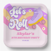 Let's Roll Roller Skate Skating Birthday Party