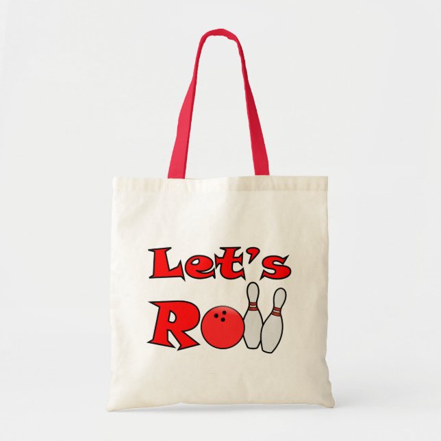 Let's Roll Tote Bag - Bowling Party Favours (Front)