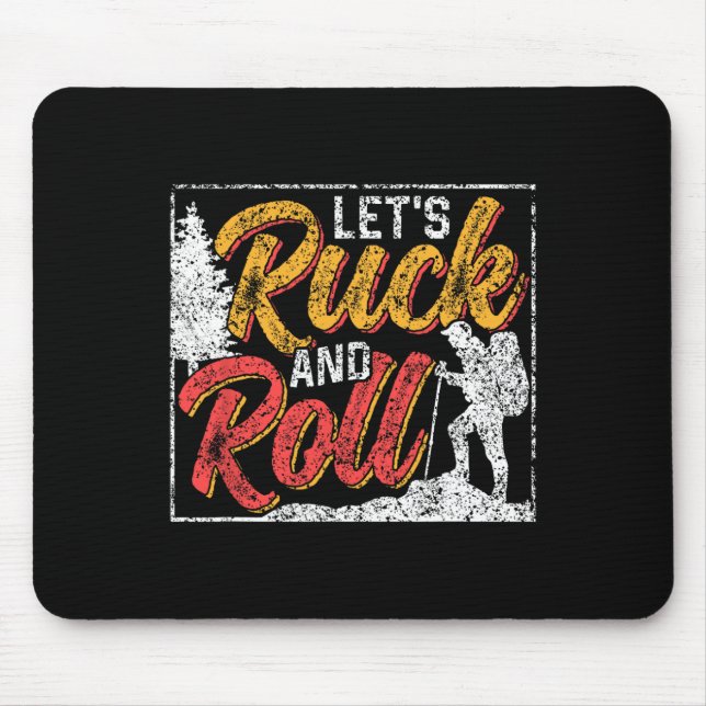 Let's Ruck And Roll Workout Backpack Rucksack Ruck Mouse Mat (Front)