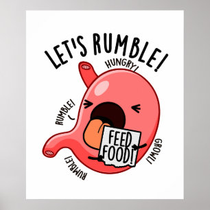 Let's Rumble Funny Stomach Puns Poster