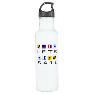 Let's Sail Colourful Nautical Flags 710 Ml Water Bottle