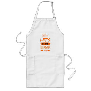 let's scare halloween now long apron
