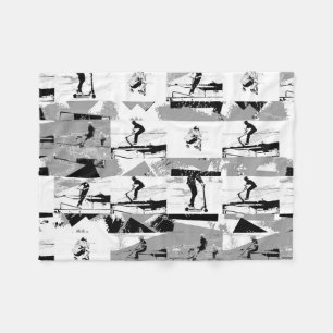 Lets Scoot Around - Stunt Scooter Rider Fleece Blanket