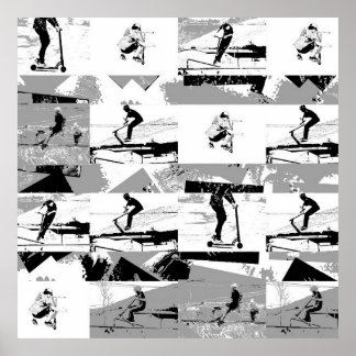 Lets Scoot Around - Stunt Scooter Rider Poster