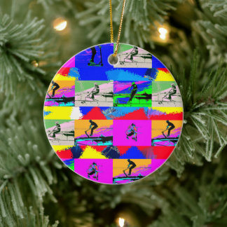 Lets Scoot - Stunt Scooter Rider Ceramic Tree Decoration