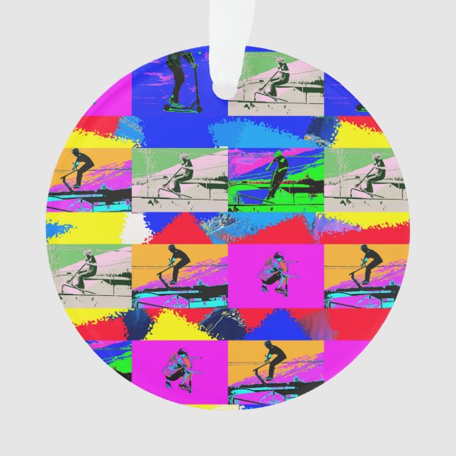 Lets Scoot - Stunt Scooter Rider Ornament (Front)