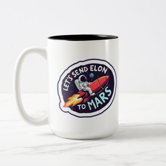 Let's Send Elon to Mars Mug (Left)