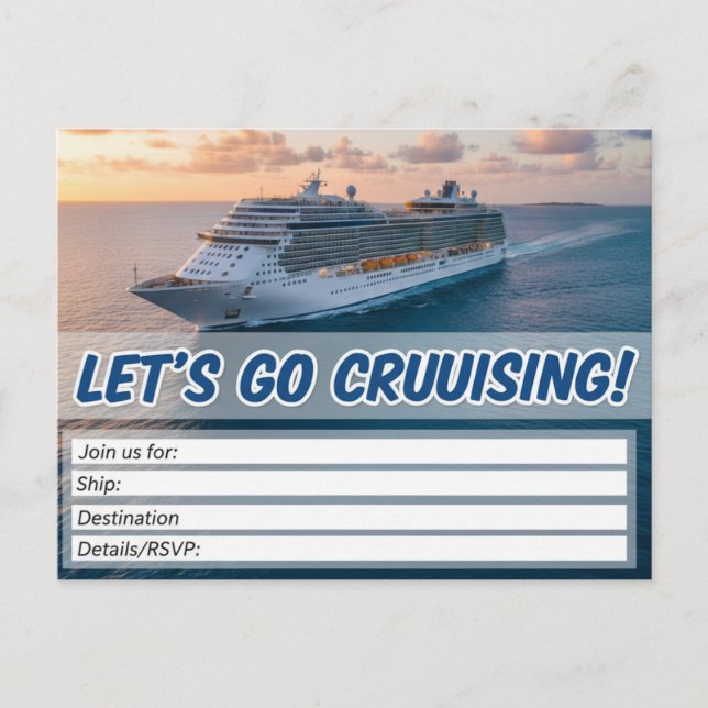Let's Set Sail! Cruise Invitation (Front)