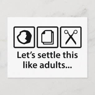 Let's Settle This Like Adults... Postcard