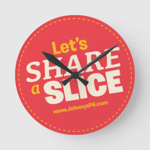 Let's Share a Slice Round Clock