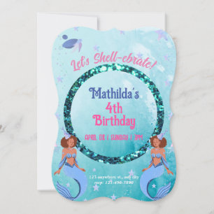 Let's shell-ebrate! cute mermaid Invitation