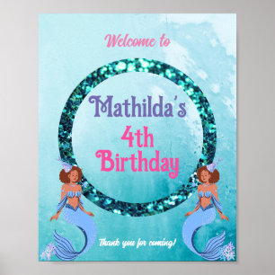 Let's Shell-ebrate! mermaid theme I welcome   Poster