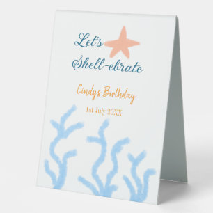 Let's shell-ebrate under the sea blue birthday 