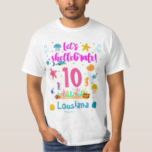 Lets Shellebrate Marine Ocean Under Sea Birthday   T-Shirt