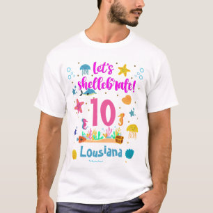 Lets Shellebrate Marine Ocean Under Sea Birthday   T-Shirt