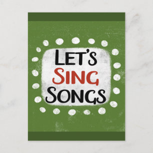 Let's Sing Songs Postcard