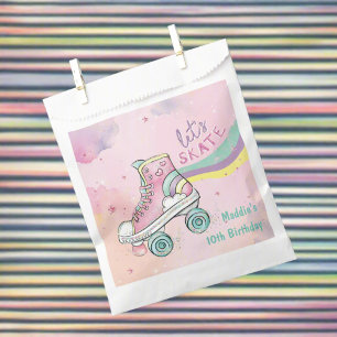 Let's Skate l Roller Skating party Girl Birthday Favour Bags