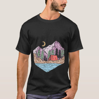 Lets Sleep Under Stars Camping Shirt Retro Camper 