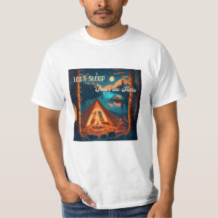 Let's Sleep Under the Stars Camping Art T-Shirt