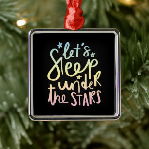 Let's Sleep Under the Stars Metal Tree Decoration
