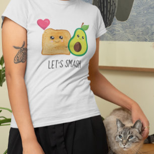 Let's Smash Heart Avocado Toast Love Valentine Day T-Shirt