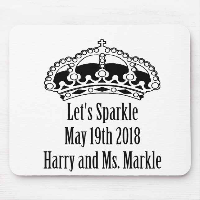 Let's Sparkle Harry & Meghan, May 19th 2018 Mouse Mat (Front)