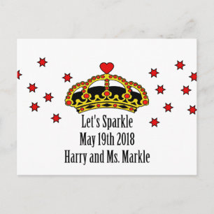 Let's Sparkle Harry & Meghan, May 19th 2018 Postcard