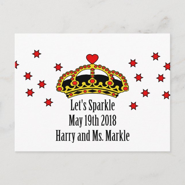 Let's Sparkle Harry & Meghan, May 19th 2018 Postcard (Front)