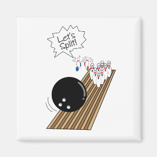 lets split scared bowling pins cartoon humour magnet