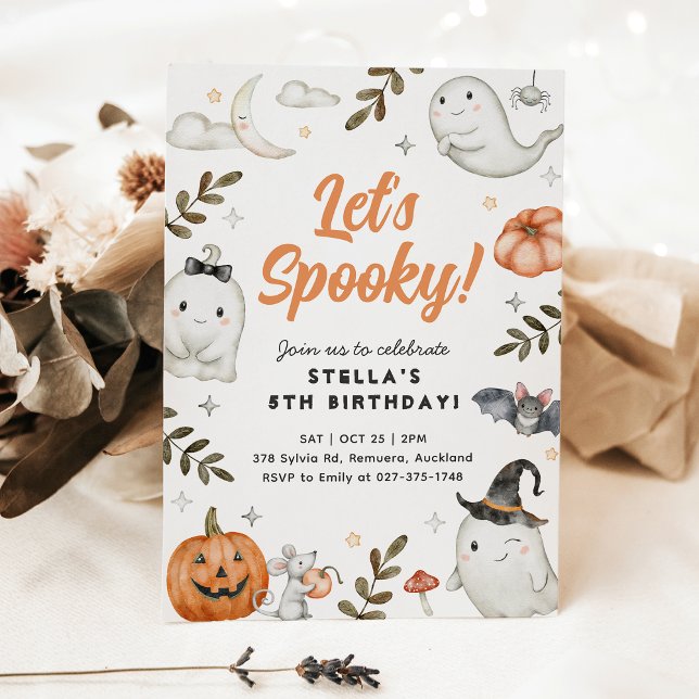 Let's Spooky Halloween Birthday Invitation (Creator Uploaded)