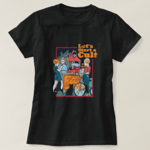 Lets Start a Cult Spooky Retro Halloween Womens T-Shirt