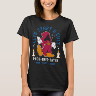 Lets Start A Cult Vintage Cartoon Occult Hail Sata T-Shirt