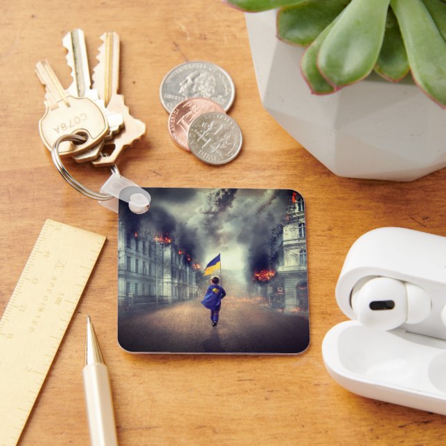 Let's stay free UKRAINE  Keychain (Desk)