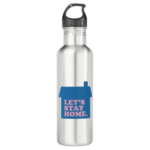Let's Stay Home Blue 710 Ml Water Bottle