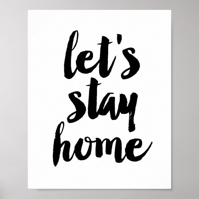 Let's stay home poster (Front)