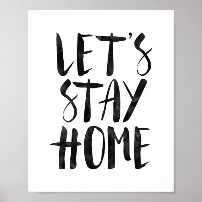 Let's Stay Home Poster (Front)