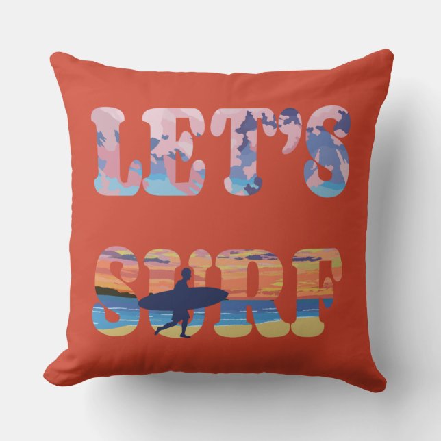 Let's Surf Cushion (Front)