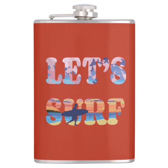 Let's Surf  Flask (Front)