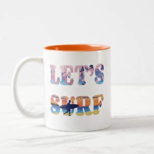 Let's Surf Two-Tone Coffee Mug